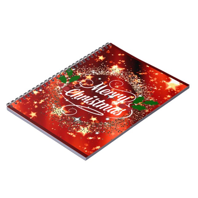 God jul gnistra och glitter. anteckningsbok (Vänstra Sidan)