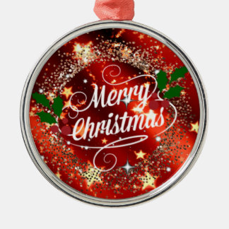 God jul, gnistra och glitter julgransprydnad metall