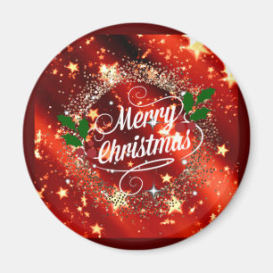 god jul, gnistra och glitter magnet