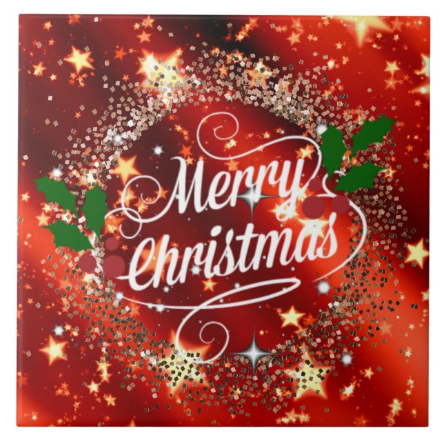 god jul gnistra och skinn kakelplatta (Framsidan)
