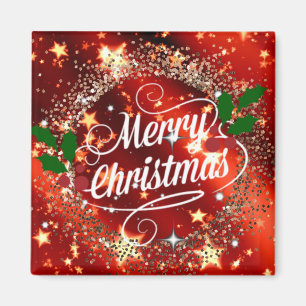 God jul gnistra och skinn magnet