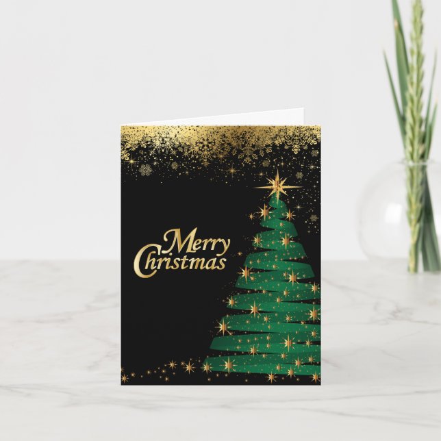God jul Gnistra Träd Helgdag-kort Helgkort (Framsida)