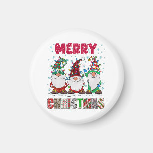 God jul Gnome-familjen Funny Julafton Träd Magnet