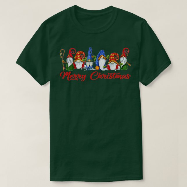 God jul Gnome Funny Family Julafton Kids Adul T Shirt (Design framsida)