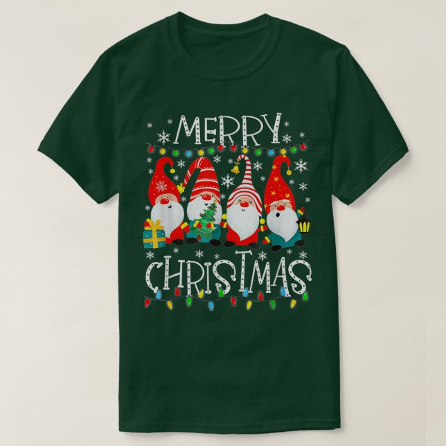 God jul Gnome Funny Family Julafton Kids Adul T Shirt (Design framsida)