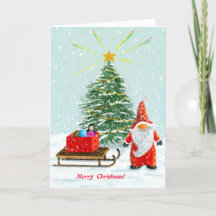 God jul Gnome-hälsningskort