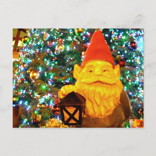 God jul Gnome Helg Vykort (Framsida)