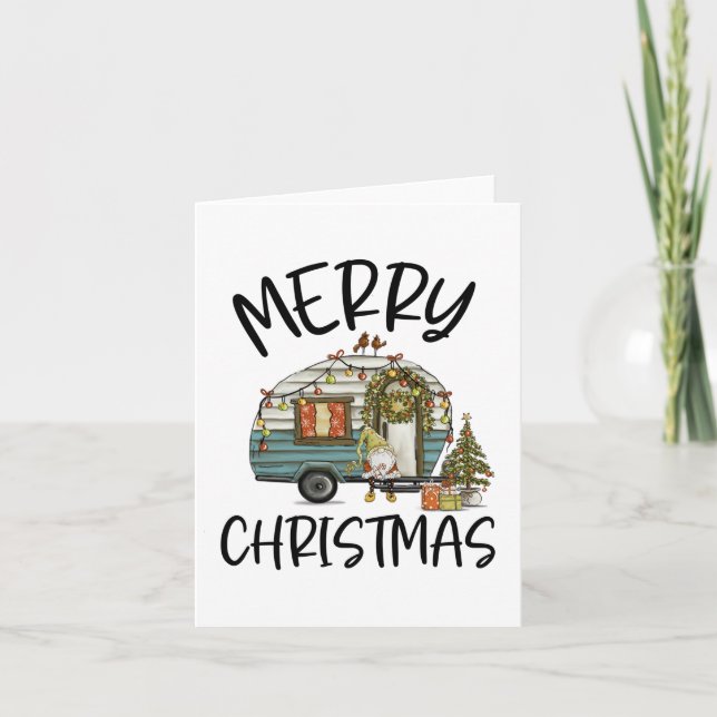 God jul Gnome Helgkort (Framsida)