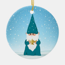 God jul Gnome Holding a Magic Lamp