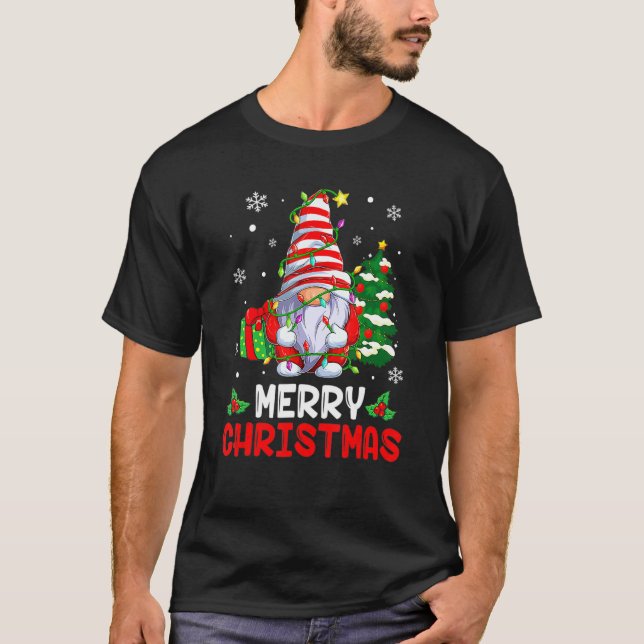 God jul Gnome Matching Family jul P T Shirt (Framsida)