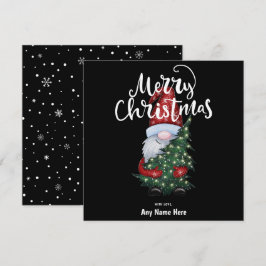 God jul Gnome med Glitter Julgran Julkort