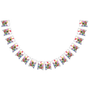 god jul Gnome Party Tecknad Teckning - Roligt Vimplar