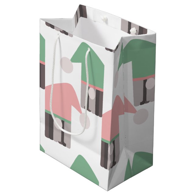 God Jul Gnome Rosa Grönt Hat (Framsidan Vinklad)