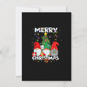 God jul Gnome Shirt Funny Family Julafton Kids Inbjudningar