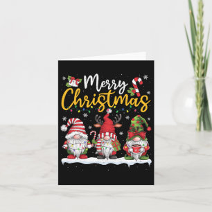 God jul Gnomes Älskare Julafton Familj Manar Kvinn Kort