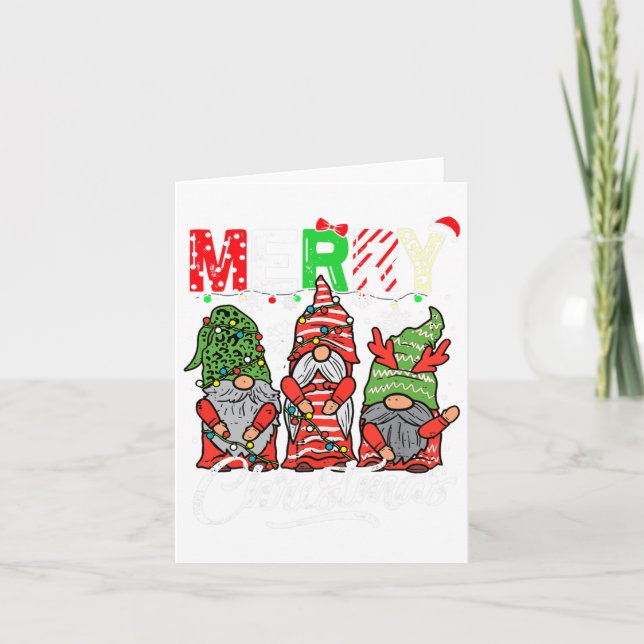God jul Gnomes Familjejul S för kvinnor Kort (Framsida)