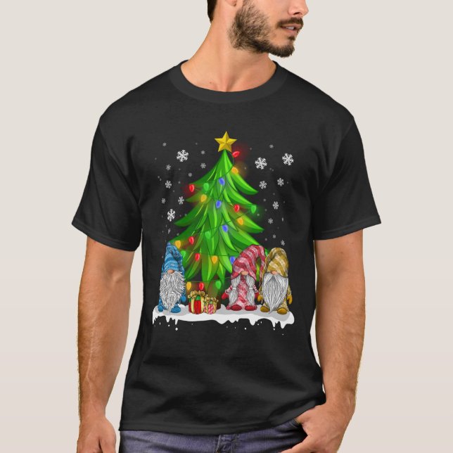 God jul Gnomes Family Julafton T Shirt (Framsida)