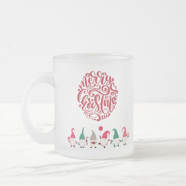 God jul gnomes frostad glasmugg (Vänster)