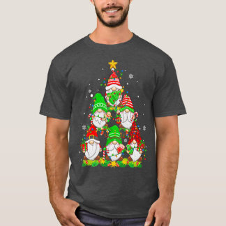 God jul Gnomes Funny Familj Pajamas Gnome Kristus T Shirt