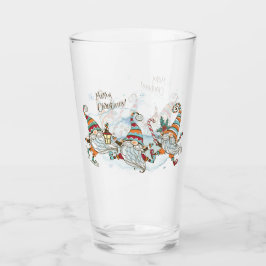 God jul Gnomes Glass Glaskopp