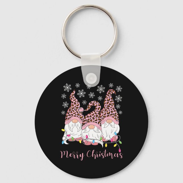 God jul Gnomes Julafton Family Gnomes Älskare Me Nyckelring (Framsida)