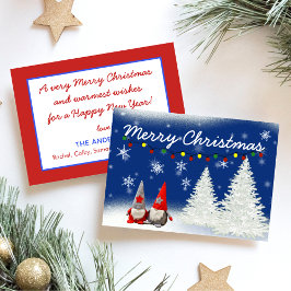 God jul Gnomes Julkort