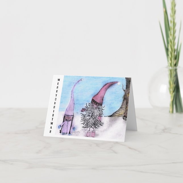 God jul Gnomes Kort (Framsida)