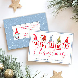 God jul Gnomes Personlig Business Julkort