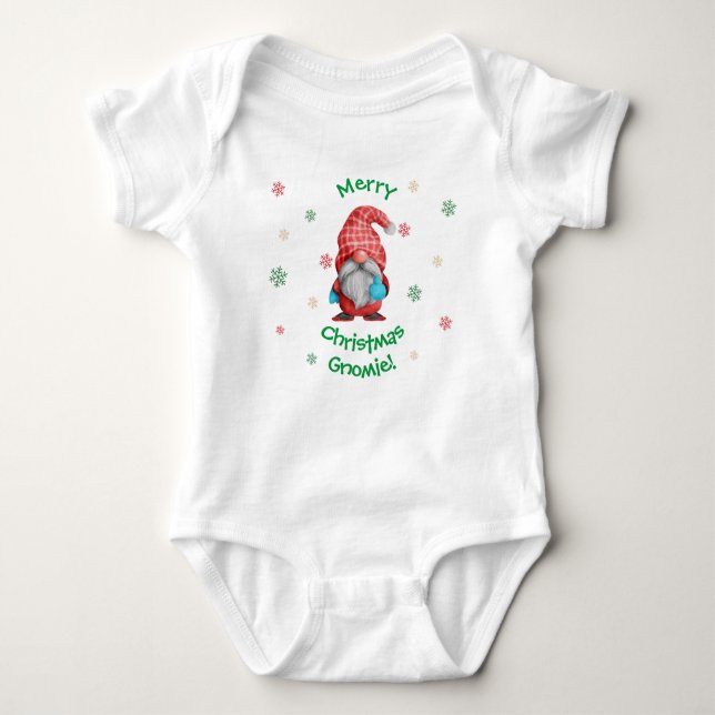 God jul Gnomie | Boy Gnome T Shirt (Framsida)