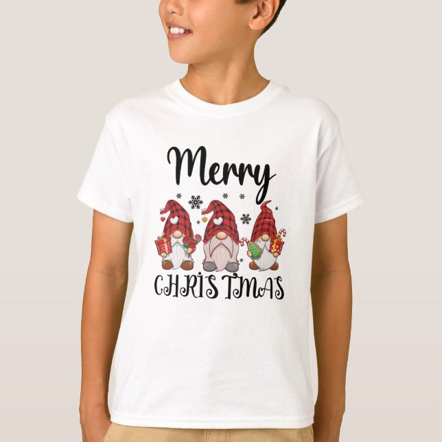 God jul Gnomies Julgrädden T Shirt (Framsida)