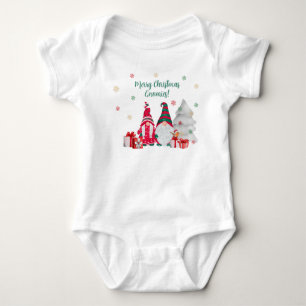 God jul Gnomies! Två Gnomes med Presenter T Shirt