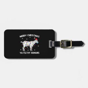 God jul Goat Ansikte Mask Goat Santa Bagagebricka