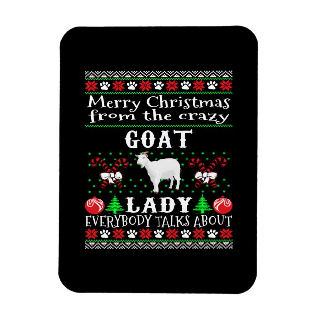 God jul Goat Dam Ugly Gift Magnet (Vertikal)