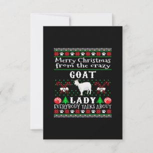 God jul Goat Dam Ugly Gift OSA Kort