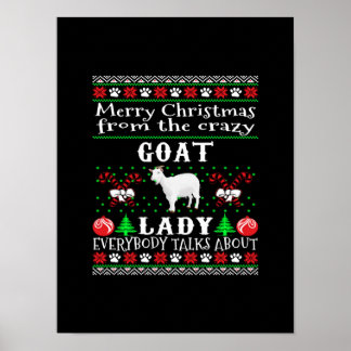 God jul Goat Dam Ugly Gift Poster