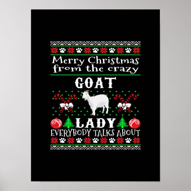God jul Goat Dam Ugly Gift Poster (Framsidan)