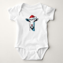 God jul Goat med Santa Hat, Helgdag Goat T Shirt