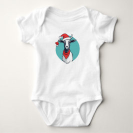 God jul Goat med Santa Hat, Helgdag Goat T Shirt
