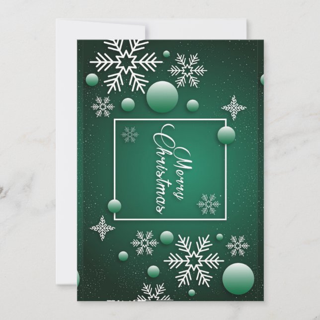 God Jul God Helg Jul Snöflingor Tack Kort (Framsida)