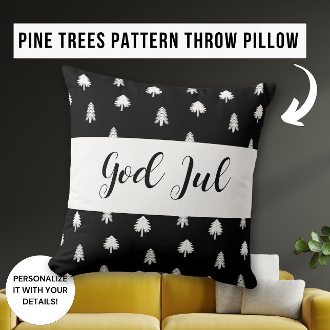 God Jul God jul Scandinavian mönster gift Kudde (Skapare uppladdad)