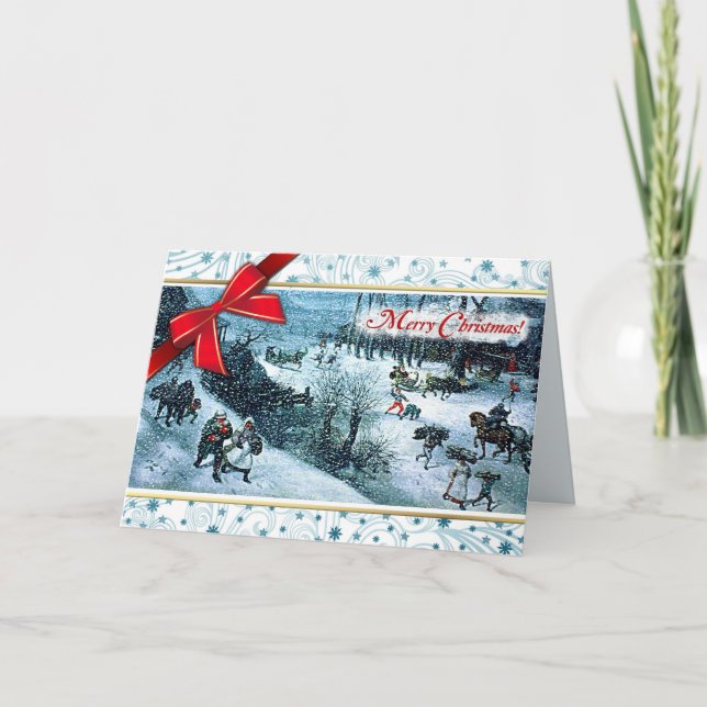 God Jul. God konst julhälsningskort Helgkort (Framsida)