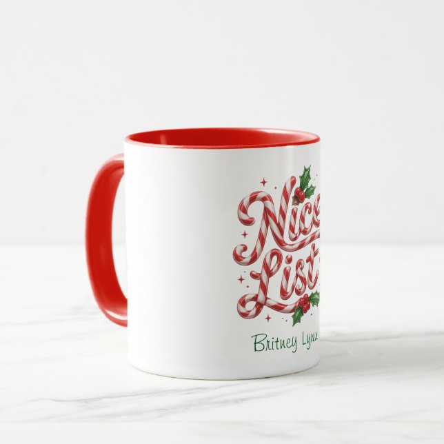 God Jul God Lista Candy Cane  Mugg (Framsida vänster)