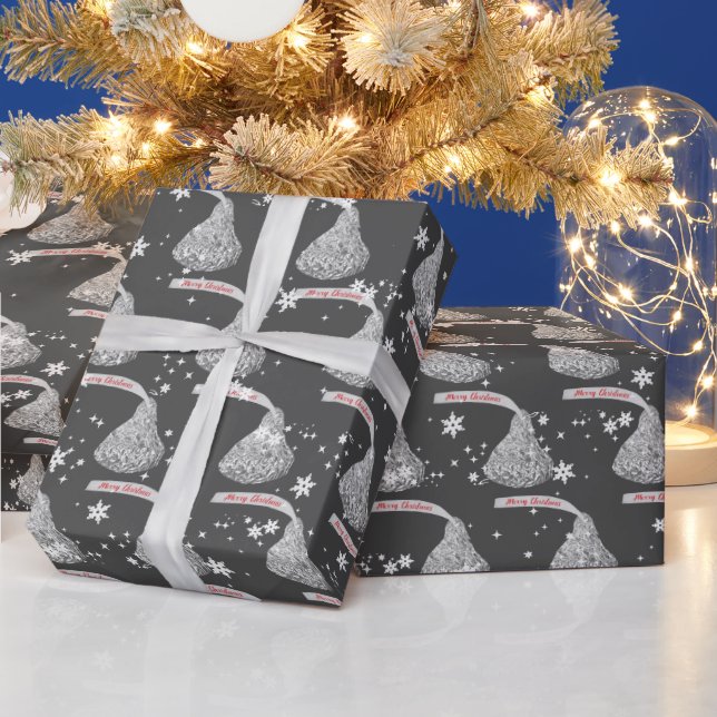 God jul godis och Snöflingor Presentpapper (Helgdagar)