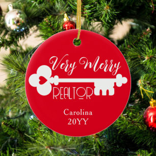 God jul Gods Agent New Home Nyckel Julgransprydnad Keramik
