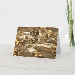 God jul Golden Änglar spelar Trumpet Chic Helgkort