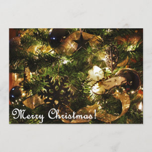 God jul Golden Butterfly Inbjudningar