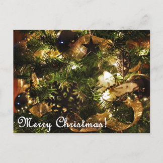 God jul Golden Butterfly Vykort