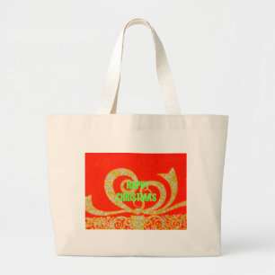 God jul Golden Red Snowflex.jpg Jumbo Tygkasse