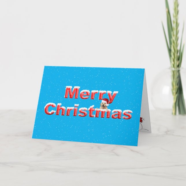 God jul golden Restever Helgkort (Framsida)