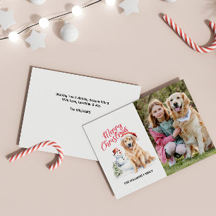 GOD JUL GOLDEN RETRIEVER ENSKILD FOTO JULKORT